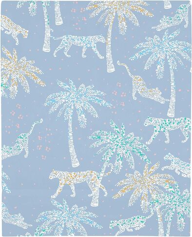 NoJo Super Soft Elephant Fitted Crib Sheet, Blue/White in Saudi Arabia