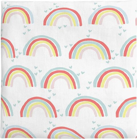 NoJo Super Soft Elephant Fitted Crib Sheet, Blue/White in Saudi Arabia