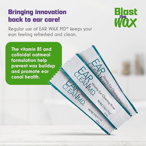 مجموعة EOSERA Wax Blaster MD - الحل الكامل لتنظيف الأذن مع قطرات شمع الأذن MD | ري لطيف للأذن للتنظيف الروتيني | نتائج مثبتة في علاج واحد فقط in Saudi Arabia