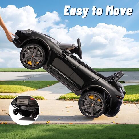 FORESEE Kids 24V 2-Seater Electric Ride On Car, 24V Licensed Porsche Taycan Turbo S Electric Power Ride On Car w/ 132lb Weight Capacity, Parent Control, MP3 Music, LED Lights - White in Saudi Arabia