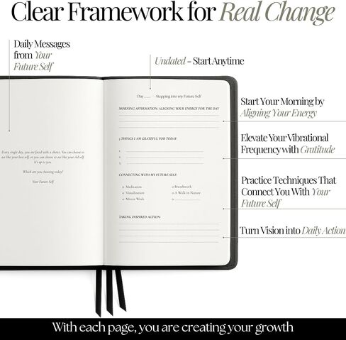 Becoming Your Future Self Journal – Featured On The Somatics framework – Guided Self Improvement and Reflection Journal for Men and Women – 63-Day Practical and Motivational Daily Journal in Saudi Arabia