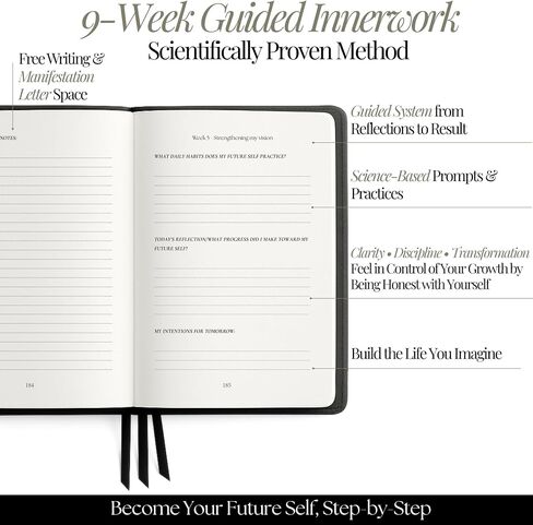Becoming Your Future Self Journal – Featured On The Somatics framework – Guided Self Improvement and Reflection Journal for Men and Women – 63-Day Practical and Motivational Daily Journal in Saudi Arabia