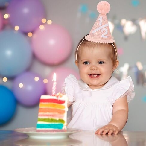 قبعة عيد ميلاد 1/2 للطفل ، بريق ومريح قبعة الحفلات لمدة 6 أشهر لصور الأطفال والاحتفالات البارزة in Kuwait