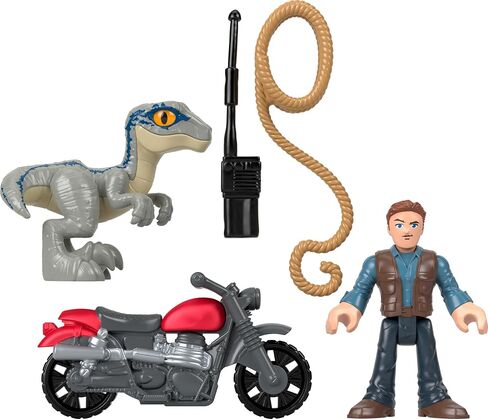 Fisher-Price Imaginext Jurassic World Dinosaur Toys Owen Grady & Blue Figure playet لمرحلة ما قبل المدرسة تظاهر بلعب الأعمار من 3 سنوات in Saudi Arabia