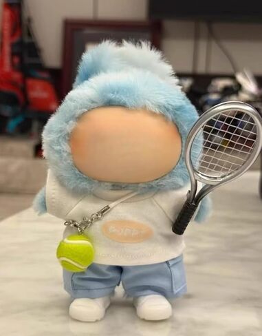 ملابس دمية 17 سم/15 سم مناسبة لـ V1 V2 V3 الزي: ملابس الموضة (دمية غير مدرجة) (مجموعة تنس وردية (أعلى+سروال+كرة تنس+مضرب+أحذية رياضية))) in Kuwait