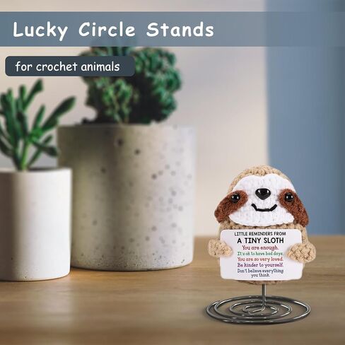 Crochet Doll Stands 2Pcs, Stuffed Animal Display Stand, Metal Amigurumi Crochet Display Stand for Emotional Support Positive Crochet Animals Potato Turtle Motivational Desk Decor, Black in Kuwait