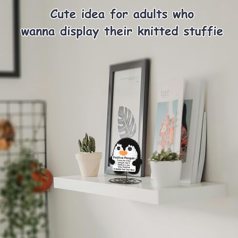 Crochet Doll Stands 2Pcs, Stuffed Animal Display Stand, Metal Amigurumi Crochet Display Stand for Emotional Support Positive Crochet Animals Potato Turtle Motivational Desk Decor, Black in Kuwait