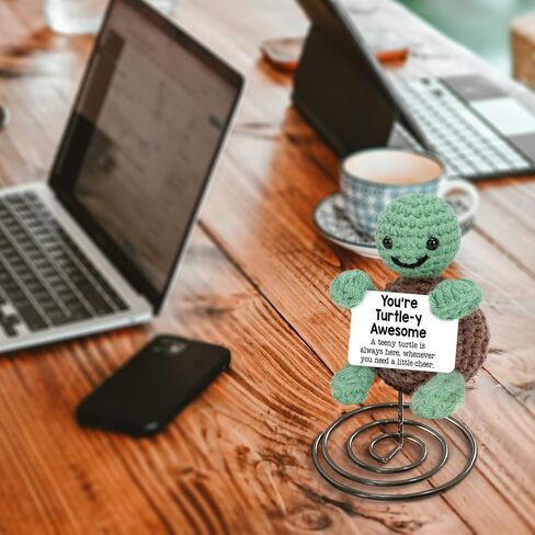 Crochet Doll Stands 2Pcs, Stuffed Animal Display Stand, Metal Amigurumi Crochet Display Stand for Emotional Support Positive Crochet Animals Potato Turtle Motivational Desk Decor, Black in Kuwait