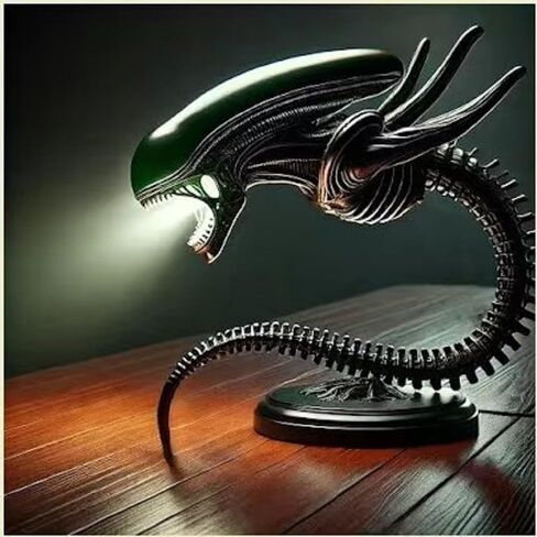 Xenomorph Alien Desk Lamp, Decorative LED Light Fixture, Collectible Movie-Inspired Design, Black (A-Snake) in Saudi Arabia