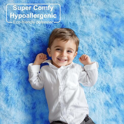 PAGISOFE Round Area Rug,4'X4',Fluffy Rugs for Bedroom, Rugs for girls/boys Room,Fuzzy Rugs for Nursery Playroom,Circle Rugs for Kids Room,Shag Carpet Rugs for Reading Nook,Furry Rugs for Baby,Rainbow in Saudi Arabia
