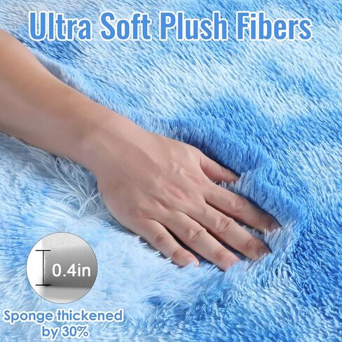 PAGISOFE Round Area Rug,4'X4',Fluffy Rugs for Bedroom, Rugs for girls/boys Room,Fuzzy Rugs for Nursery Playroom,Circle Rugs for Kids Room,Shag Carpet Rugs for Reading Nook,Furry Rugs for Baby,Rainbow in Saudi Arabia