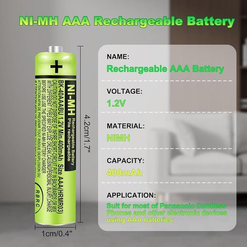 بطارية NI-MH AAA قابلة للشحن 1.2 فولت 700 مللي أمبير في الساعة 12 حزمة بطاريات قابلة للشحن للهواتف اللاسلكية من باناسونيك وأجهزة التحكم عن بعد والإلكترونيات in Kuwait
