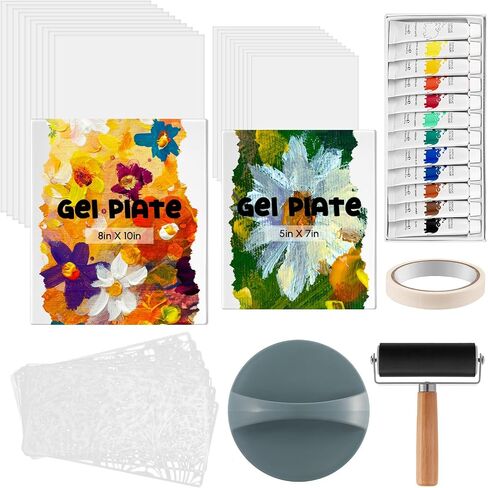 مجموعة طباعة طبعات GACCITO GEL مجموعة كاملة من الطباعة مع 8 × 10 ، 5 × 7 لوحة الجيلاتين prayer paper paper paint acrylic pain in Saudi Arabia