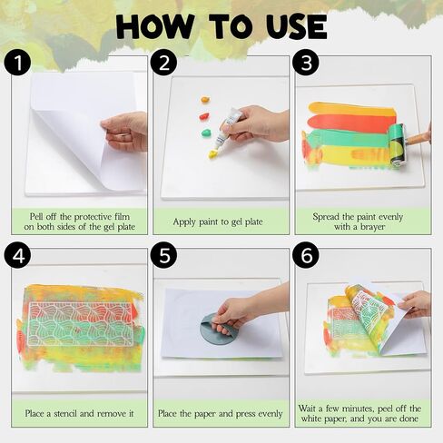 مجموعة طباعة طبعات GACCITO GEL مجموعة كاملة من الطباعة مع 8 × 10 ، 5 × 7 لوحة الجيلاتين prayer paper paper paint acrylic pain in Saudi Arabia