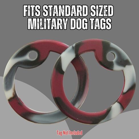 ARMYU Military Dog Tag Silencers Round Silicone Rubbers Set (Black) in Saudi Arabia