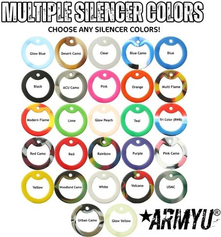 ARMYU Military Dog Tag Silencers Round Silicone Rubbers Set (Black) in Saudi Arabia