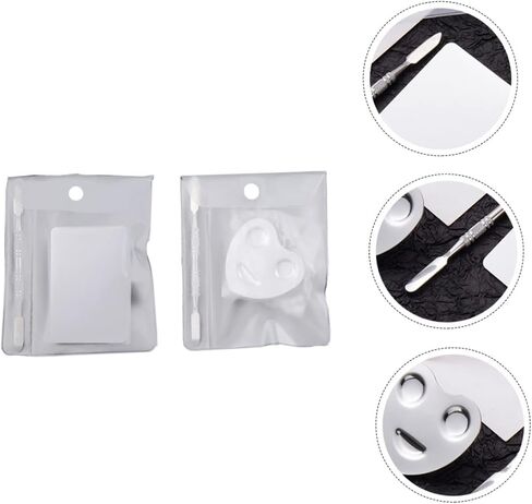 Gadpiparty 2Sets Makeup Ring Mixing Tray for Nail Art Professional Color Mixing Palette for Foundations Lipstick and Pigments Compact Lightweight Design in Saudi Arabia