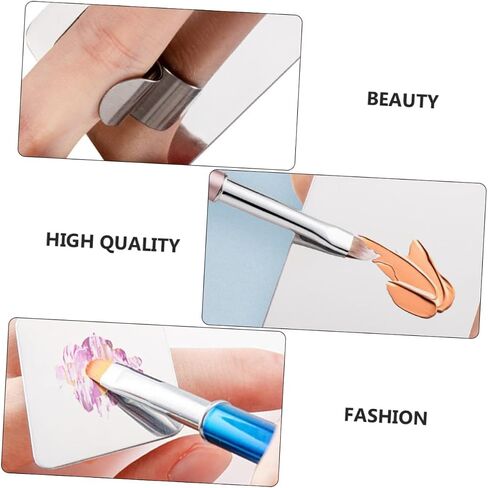 Gadpiparty 2Sets Makeup Ring Mixing Tray for Nail Art Professional Color Mixing Palette for Foundations Lipstick and Pigments Compact Lightweight Design in Saudi Arabia