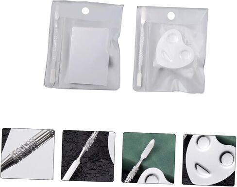 Gadpiparty 2Sets Makeup Ring Mixing Tray for Nail Art Professional Color Mixing Palette for Foundations Lipstick and Pigments Compact Lightweight Design in Saudi Arabia