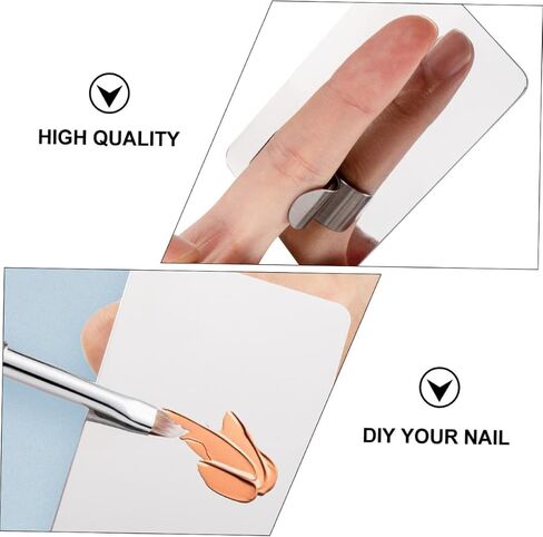 Gadpiparty 2Sets Makeup Ring Mixing Tray for Nail Art Professional Color Mixing Palette for Foundations Lipstick and Pigments Compact Lightweight Design in Saudi Arabia