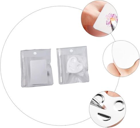 Gadpiparty 2Sets Makeup Ring Mixing Tray for Nail Art Professional Color Mixing Palette for Foundations Lipstick and Pigments Compact Lightweight Design in Saudi Arabia