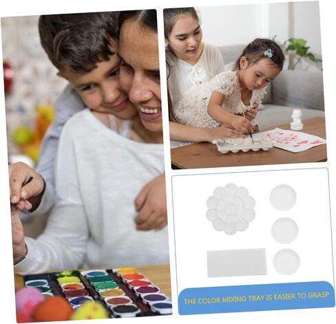 مجموعة صينية خلط على شكل زهرة تتكون من 5 قطع للبنين والبنات لوحة الطلاء المحمولة مريحة لعقد اللوازم الفنية للطلاء ورسم مشاريع in Kuwait