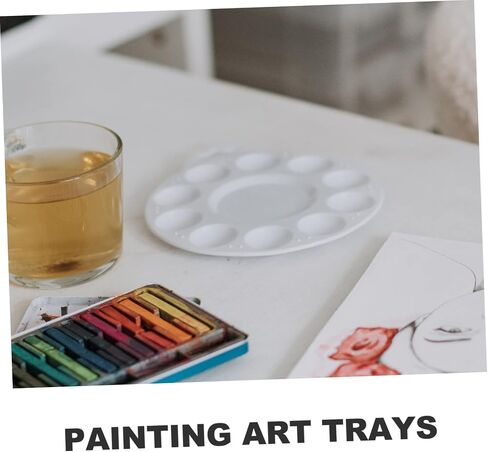 Gadpiparty 3Pcs Paint Trays Versatile Art Crafts Organizer for Watercolor Pigment Mixing for Students and Professionals Lightweight and Portable in Saudi Arabia