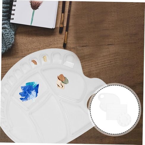 Gadpiparty 3Pcs Paint Trays Versatile Art Crafts Organizer for Watercolor Pigment Mixing for Students and Professionals Lightweight and Portable in Saudi Arabia