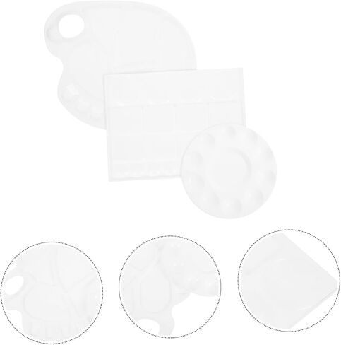 Gadpiparty 3Pcs Paint Trays Versatile Art Crafts Organizer for Watercolor Pigment Mixing for Students and Professionals Lightweight and Portable in Saudi Arabia