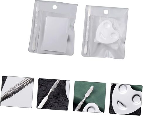 2Sets Mixing Color Palette Ring for Nail Art and Makeup Professional Mixing Tray with Heart and Salon Home Use and DIY in Saudi Arabia
