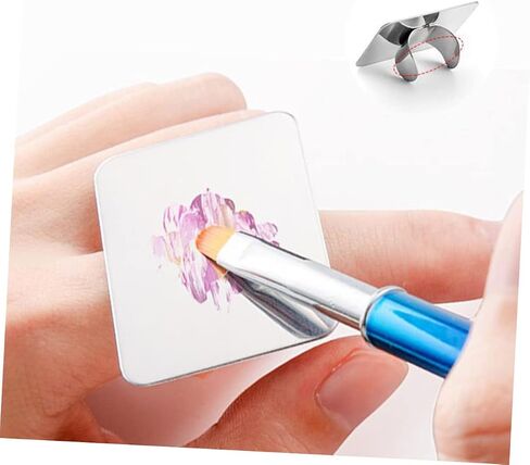 2Sets Mixing Color Palette Ring for Nail Art and Makeup Professional Mixing Tray with Heart and Salon Home Use and DIY in Saudi Arabia