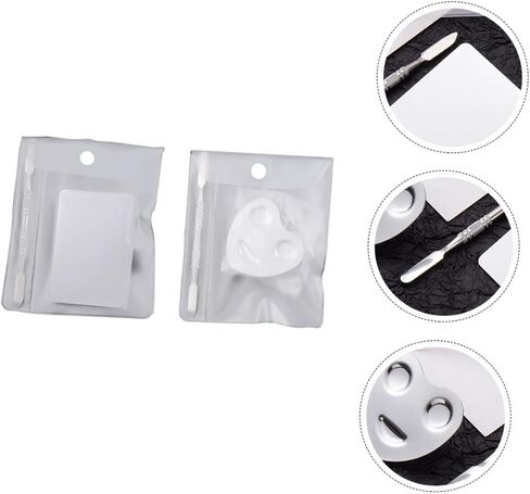 2Sets Mixing Color Palette Ring for Nail Art and Makeup Professional Mixing Tray with Heart and Salon Home Use and DIY in Saudi Arabia