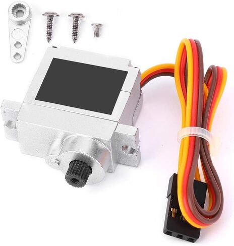 Dilwe RC Metal Servo, 9G Metal Servo Steering Engine Upgrade Spare Accessory Compatible with WPL B1 B14 B16 B24 C14 C24 B36 1:16 RC Truck(Silver) in Saudi Arabia