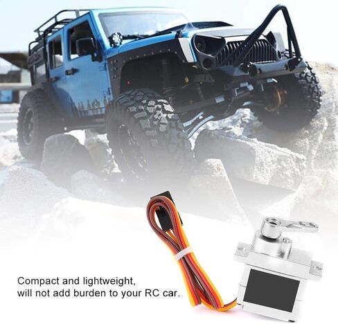 Dilwe RC Metal Servo, 9G Metal Servo Steering Engine Upgrade Spare Accessory Compatible with WPL B1 B14 B16 B24 C14 C24 B36 1:16 RC Truck(Silver) in Saudi Arabia