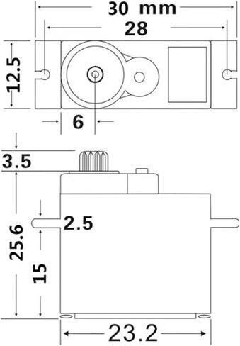 [Replacement] TRX4M Waterproof Metal Gear Servo 2065 2065T 2065R 2065A for TRAXXAS for TRX4M for LaTrax 1/18 for RC Car Upgrade Parts Accessories in Saudi Arabia