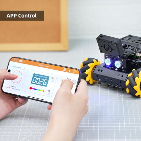 miniAuto AI Vision Robot Car for Arduino Programmable Smart Robot Car with ESP32 Camera, Line Tracking Color/Target Recognition Obstacle Avoidance, STEM Projects Educational Robot Set, Standard Kit in Saudi Arabia
