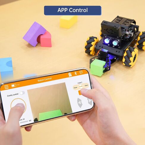 miniAuto AI Vision Robot Car for Arduino Programmable Smart Robot Car with ESP32 Camera, Line Tracking Color/Target Recognition Obstacle Avoidance, STEM Projects Educational Robot Set, Standard Kit in Saudi Arabia