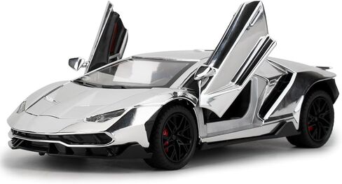 1/24 Lamborghini 770 Model Car, Sound and Light Toy Car with Pullback Function, Collectible Alloy Model, Gift for Children Silver in Kuwait