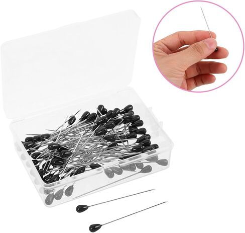 100pcs Teardrop Pearl Head Pins for Sewing and Quilting: Large Safety Pins for Fabric Dressmaking and DIY Craft Projects - Durable and Easy to Use in Saudi Arabia