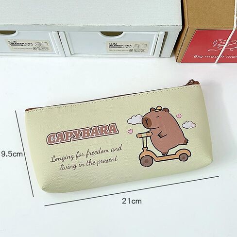 Kawaii Cute Capybara Stationery Set,Capybara Study Supplies Kit,Capybara Makeup Bag Capybara 1 Pencil Case,50 Stickers,5 Gel Ink Pens,1 Sticky Notes(SELECT RANDOMLY),2 Keychain Capybara Gifts Girl Boy in Saudi Arabia
