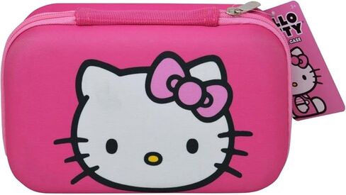 Hello Kitty مقولبة القلم مربع قلم رصاص - متينة 22 سم × 13 سم × 7 سم تخزين وقائي للقرطاسية - تصميم وردي لطيف مع وجه Hello Kitty الأيقوني - منظم محمول وفسيح للأطفال والكبار ، in Saudi Arabia