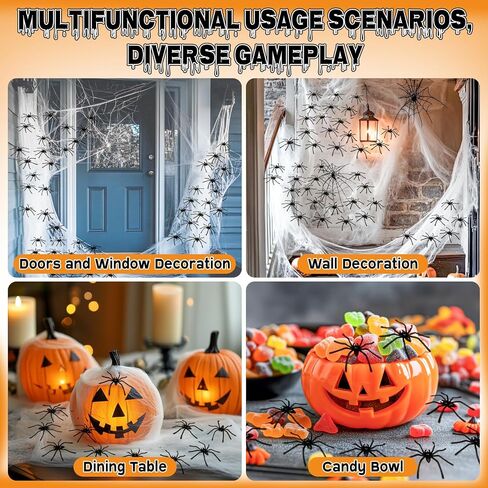 160PCS Halloween Spider - Plastic Realistic Fake Spiders Spider Spider Prank for Halloween Decorations, Home, Candy Bowl, Party in Saudi Arabia
