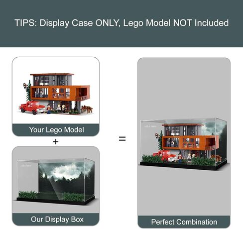 Acrylic Display Case for Lego Twilight The Cullen House (ONLY Box, NOT Model) Clear Dustproof Display Box Compatible with Lego 21354 Building Set in Kuwait