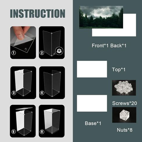 Acrylic Display Case for Lego Twilight The Cullen House (ONLY Box, NOT Model) Clear Dustproof Display Box Compatible with Lego 21354 Building Set in Kuwait