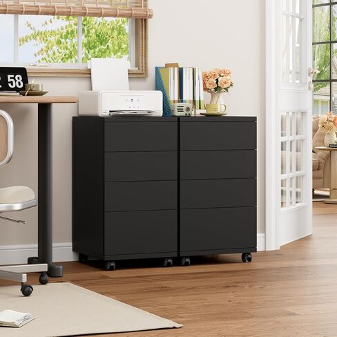 BOTLOG Mobile File Cabinet, 4-Drawer Filing Cabinet with Wheels, Rolling Pedestal Under Desk for Home Office Legal/Letter/A4 Size White in Saudi Arabia