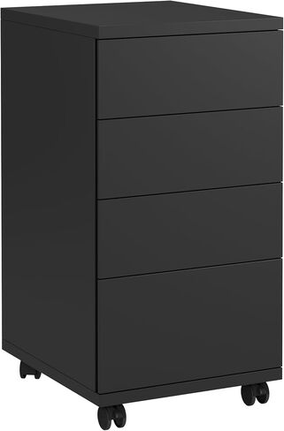 BOTLOG Mobile File Cabinet, 4-Drawer Filing Cabinet with Wheels, Rolling Pedestal Under Desk for Home Office Legal/Letter/A4 Size White in Saudi Arabia