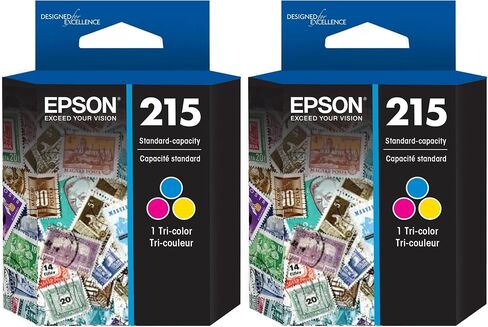 EPSON 215 Ink Standard Capacity Tricolor Cartridge (T215530-S) Works with WorkForce WF-100, WF-110, EC-110 in Saudi Arabia