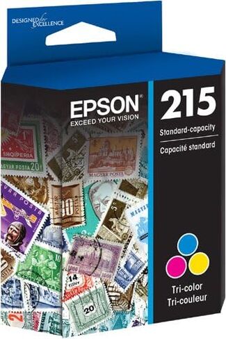 EPSON 215 Ink Standard Capacity Tricolor Cartridge (T215530-S) Works with WorkForce WF-100, WF-110, EC-110 in Saudi Arabia