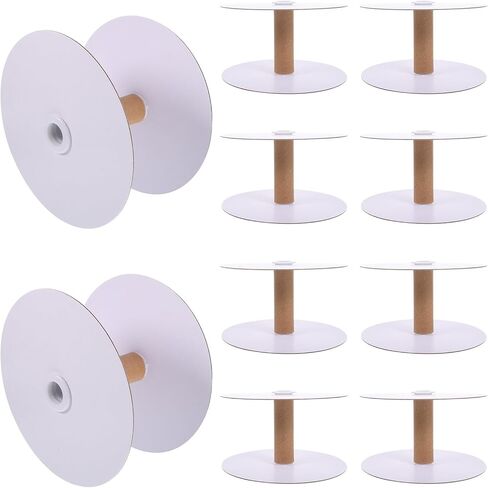 NUOBESTY 10pcs Empty Wire Spools Removable Paper Sewing Spools Thread String Bobbin Weaving Bobbins Craft Spools for Embroidery Thread Yarn Ribbon Crafts Sewing 15 * 8 in Saudi Arabia