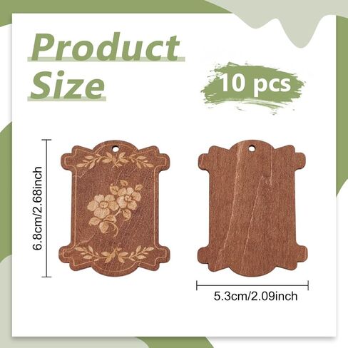 Mayjoydiy 10pcs خيط خشبي لوحات متعرج التطريز بكرات أشجار الزهرة نمط البكر الشريط اللفون بكرة خياطة كرانية تخزين القطن الخياطة (أصفر) in Saudi Arabia
